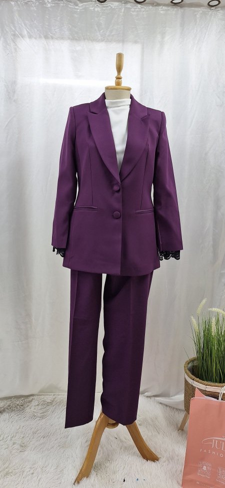طقم جكيت وبنطلون ايد دانتيل