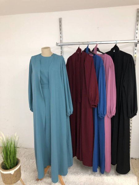 عباي قطعتين صيفي ساده