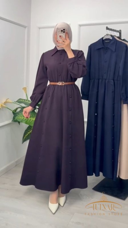 فستان أزرار