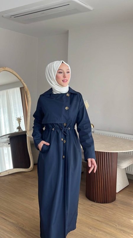 ترانشكوت ع فستان