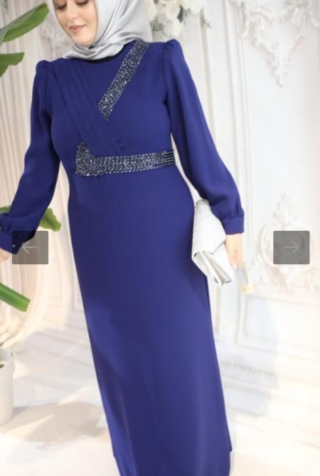 فستان كريب سحبة