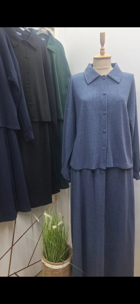 طقم تنورة شتوي